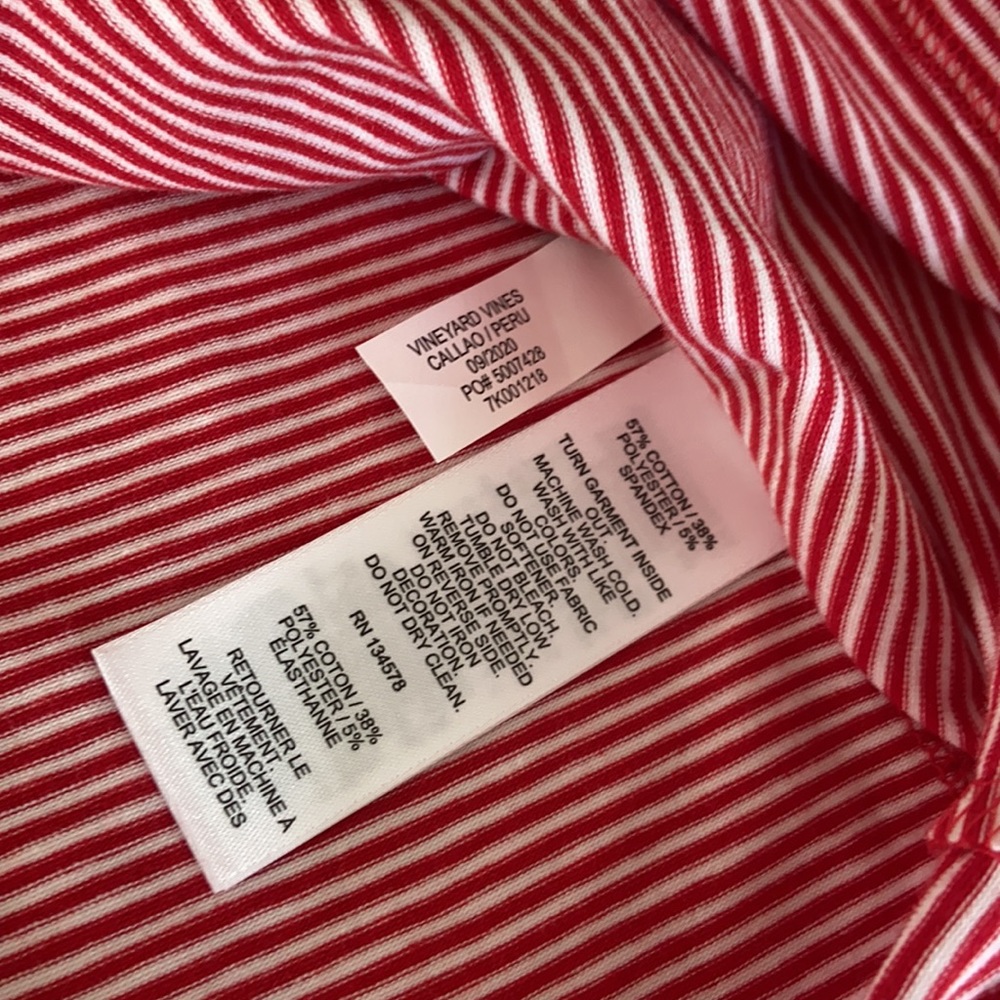 PREP STRIPE XL / 16 NWT NEW GIRLS PEPLUM TOP STRIPE EDGARTOWN CALYPSO RED WHITE - Picture 7 of 7
